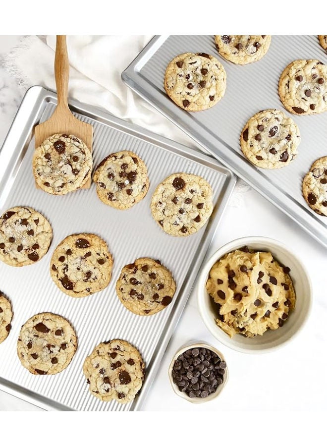 USA Pan Bakeware Cookie Sheet, Large, Warp Resistant Nonstick Baking Pan -Silver - Image 3