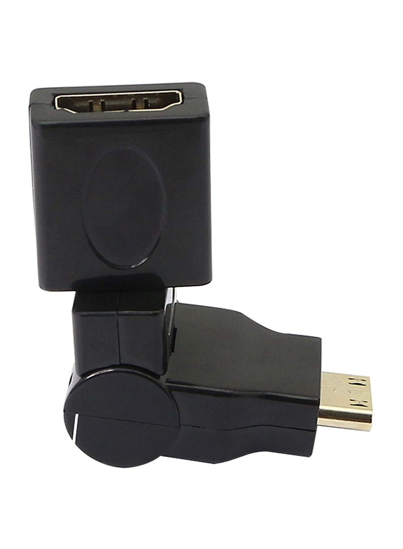 KASTWAVE HDMI Adapter, Mini HDMI to HDMI Adapter, 90-360 Degree Rotating, Mini HDMI Male to HDMI Female Converter Gold Plated 3D 2K, for Camera, Camcorder  - Image 3