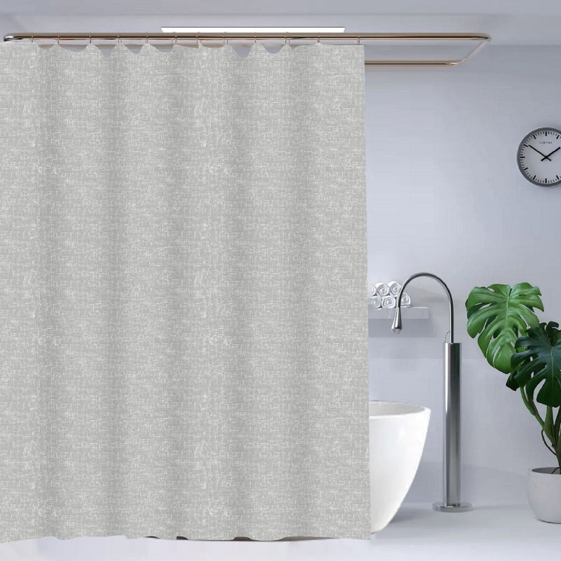 Wavy Texture Waterproof Mildew-Proof Shower Curtain Peva Bathroom Partition Curtain - Image 3