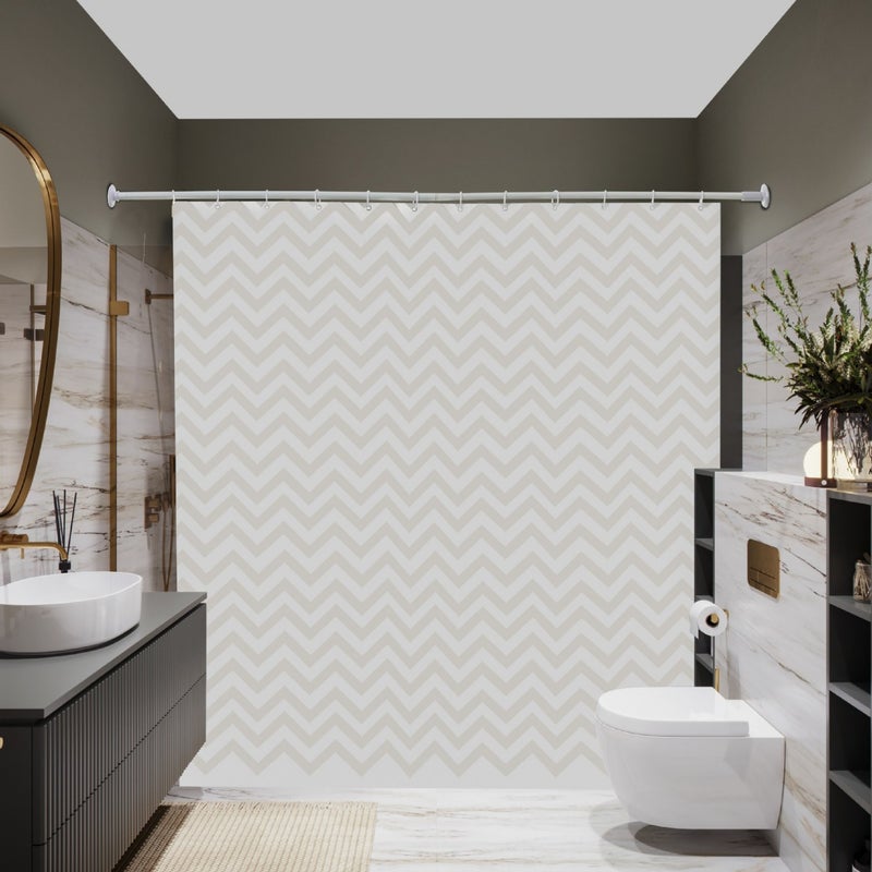 Wavy Texture Waterproof Mildew-Proof Shower Curtain Peva Bathroom Partition Curtain - Image 5