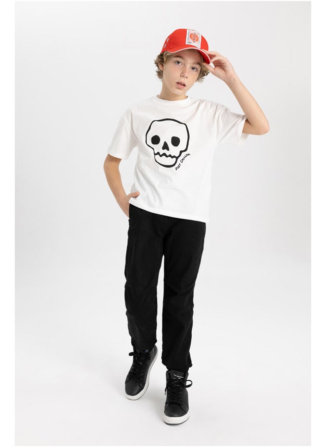 DeFacto - Boy Oversize Fit Crew Neck Knitted Short Sleeve T-Shirt - Image 1