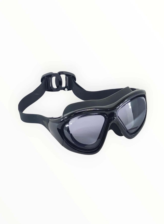 Spocco | Premium Big Frame Competition Pool Swim Goggles, Clear Lens & Wide-Vision Swimming Goggles with UV Protection, Anti-Fog Coating, Adjustable Strap for Kids, Youth & Adults | SG70-Black | 91 - Image 4