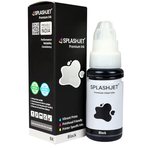 Splashjet 790 Compatible Refill Black Pigment Ink for Canon Pixma G2010, G2000, G1010, G1000, G6070, G5070, GM2070, G3010, G3000 Printer - (70g x 1 Color) Black Bottle - 501803 - Image 1