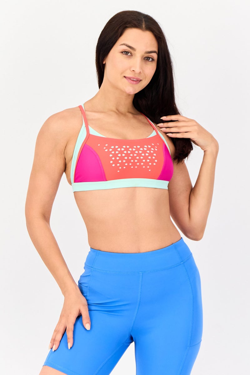 speedo Women Color Block Bikini Top, Multicolor - Image 1