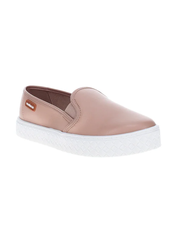 موليكا Moleca Ladies Closed/Flat Shoes Beige | Made In Brazil