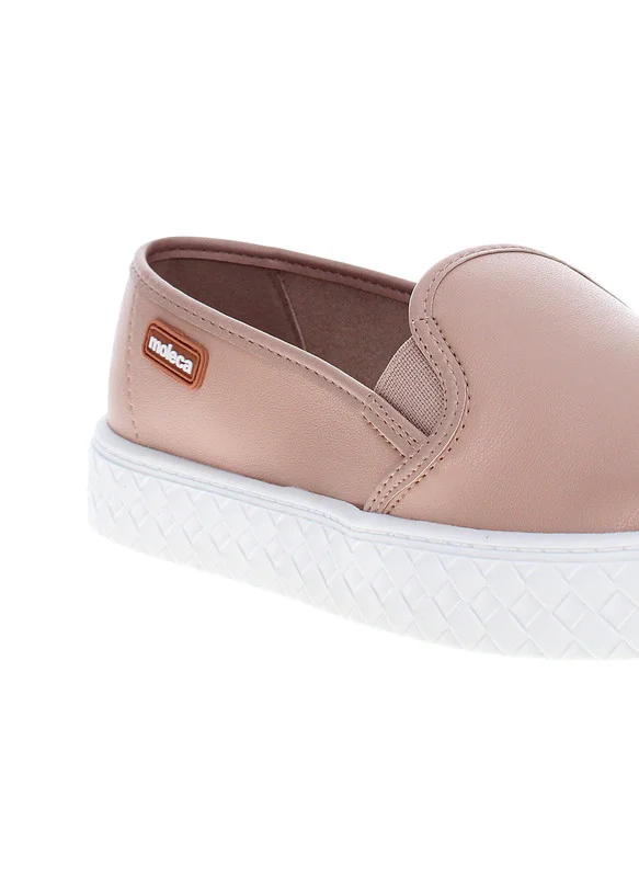 موليكا Moleca Ladies Closed/Flat Shoes Beige | Made In Brazil