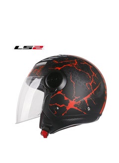 LS2 HELMET OF562 Airflow HALF Face Racing Helmet - Color: Snake Matt Black Red - pzsku/Z675B5F7764387C33CF4DZ/45/_/1726665127/27407372-ebb4-4990-a8f1-91d85f2df007