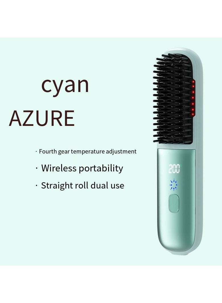 general Mini Ionic Straightening Comb – Travel-Friendly Straightener & Curler for Men/Women, Dual-Use Hair Styling Tool - Image 1