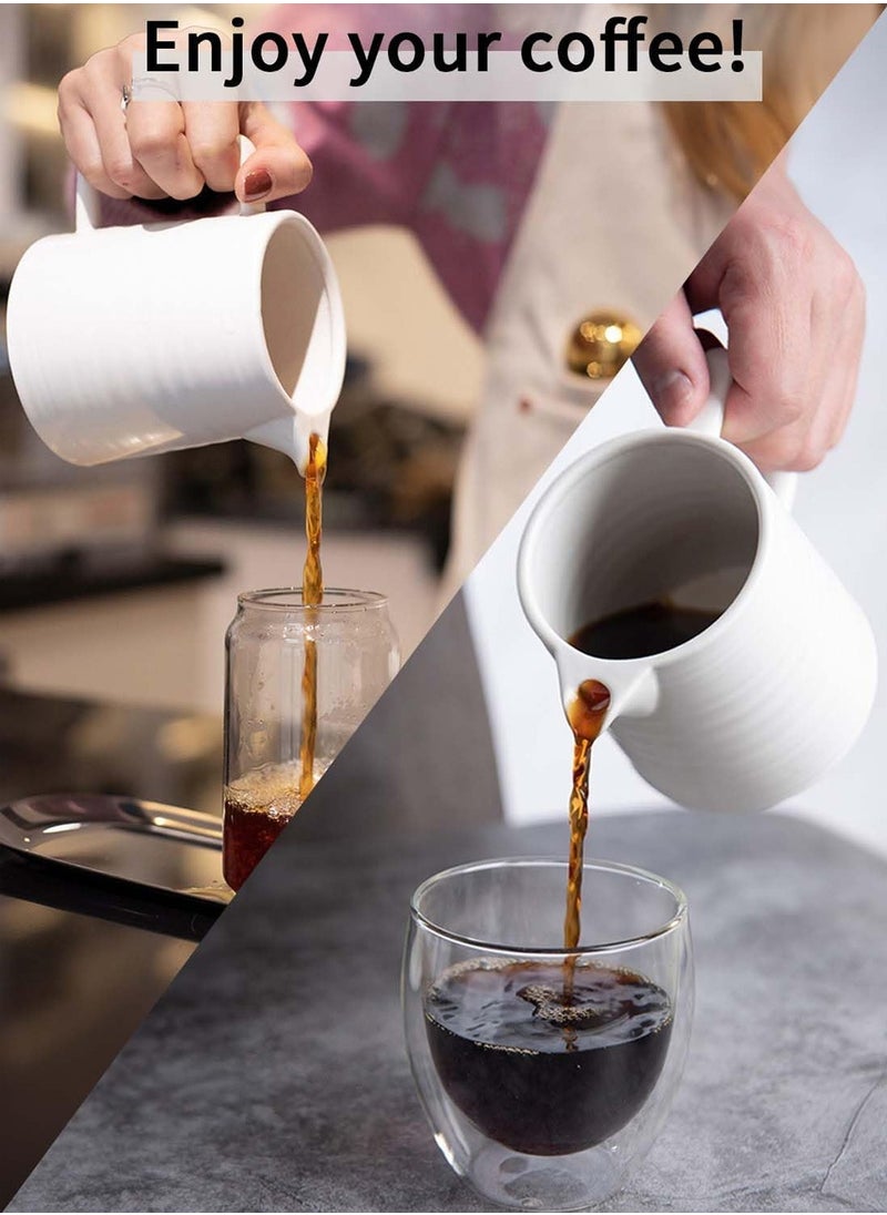 LEOKOR V60 Pour Over Coffee Maker Coffee Server with Glass Coffee Drip Set Coffee Filter 1-2 Cup Home Filter Coffee Maker 500ML White  - Image 3