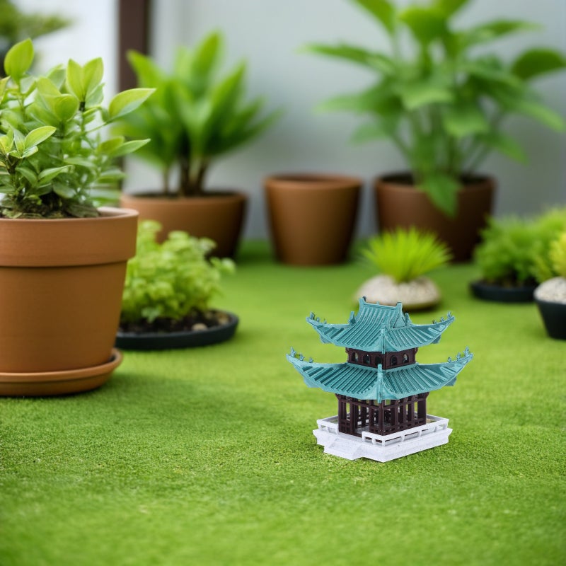 Miniature Pagodas Statue: Miniature Pavilion Statue Chinese Architectural Model - Landscape Pagodas Ornament For Aquarium Fish Decor - Image 4