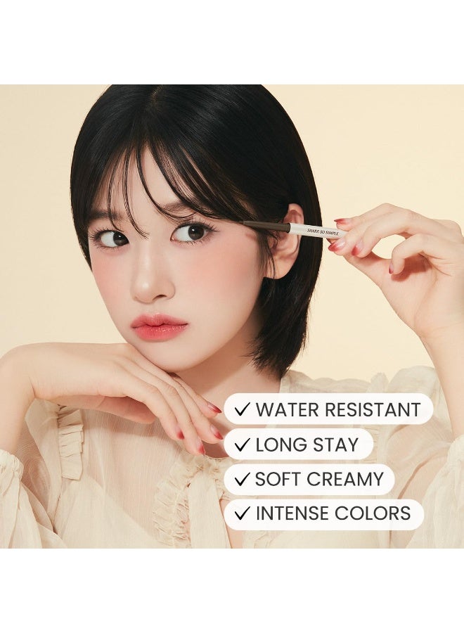 CLIO PROFESSIONAL CLIO Sharp So Simple Waterproof Pencil Liner, Eye Pencil, Rich Hyper-Pigmented Color, Smooth Creamy Application, Long-Wearing Matte Finish (4 Colors) (03 BLACK BROWN) - Image 2