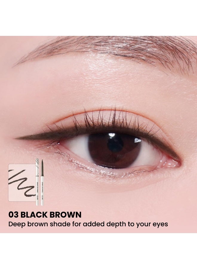 CLIO PROFESSIONAL CLIO Sharp So Simple Waterproof Pencil Liner, Eye Pencil, Rich Hyper-Pigmented Color, Smooth Creamy Application, Long-Wearing Matte Finish (4 Colors) (03 BLACK BROWN) - Image 4