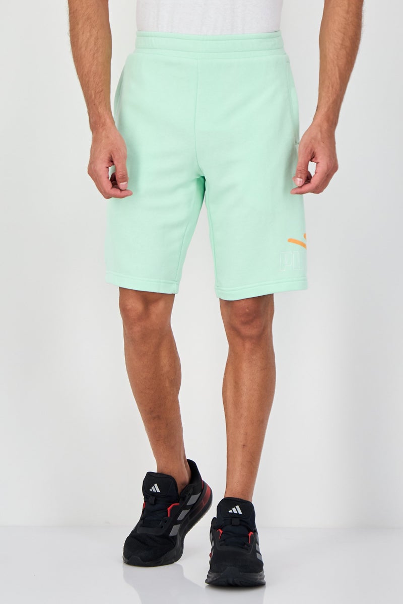 PUMA Men Sportswear Fit Brand Logo Outdoor Shorts, Mint Green - Image 1
