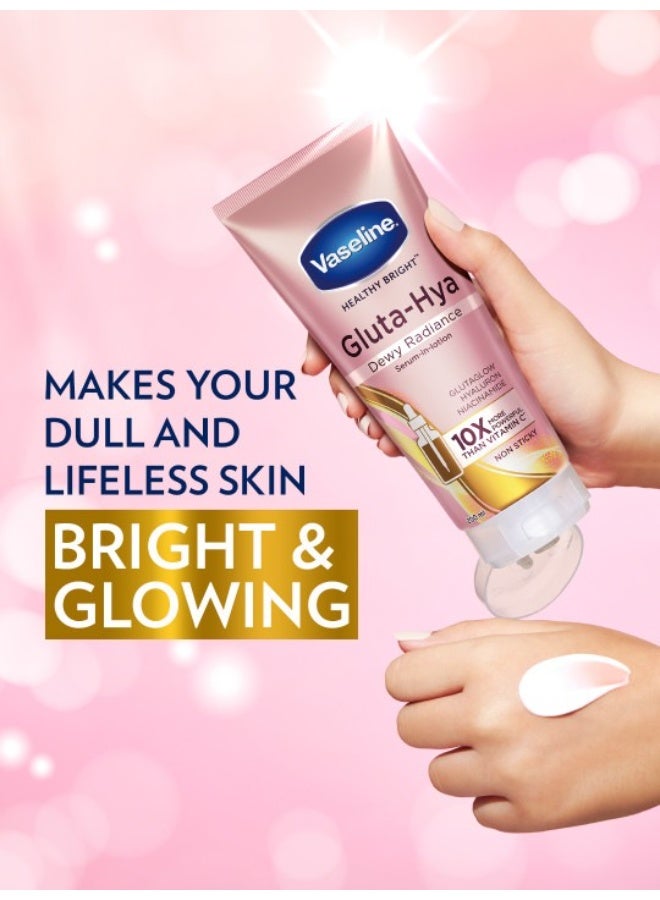 Vaseline Gluta-Hya Dewy Radiance Serum-in-Lotion | Hyaluron + Niacinamide | Deep Hydration & Glow Boost | Non-Sticky Lightweight Lotion 200ml - Image 4