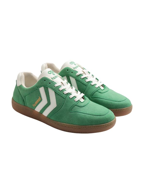 hummel Classic Verve Casual Lace-up Sneaker for Men Enhanced Comfort with Cushioned Insole and Slip-Resistant - UK 8 Green/White - Image 1