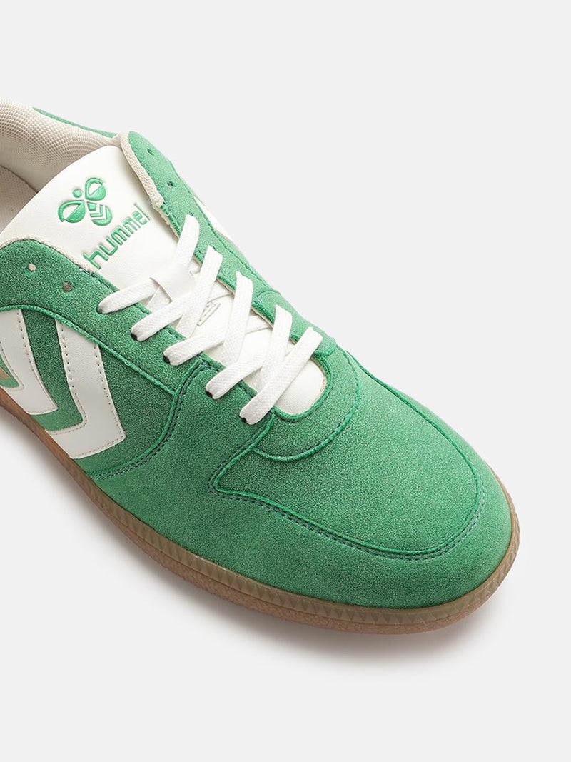 hummel Classic Verve Casual Lace-up Sneaker for Men Enhanced Comfort with Cushioned Insole and Slip-Resistant - UK 8 Green/White - Image 5
