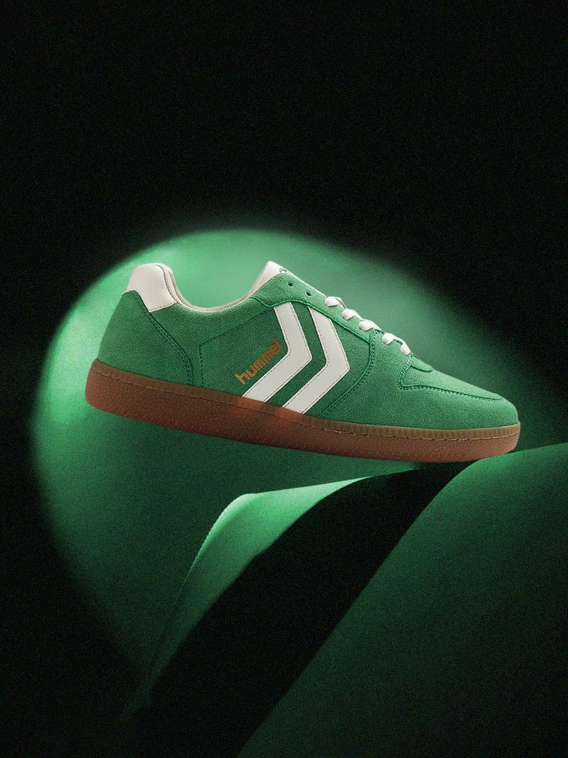 hummel Classic Verve Casual Lace-up Sneaker for Men Enhanced Comfort with Cushioned Insole and Slip-Resistant - UK 8 Green/White - Image 2