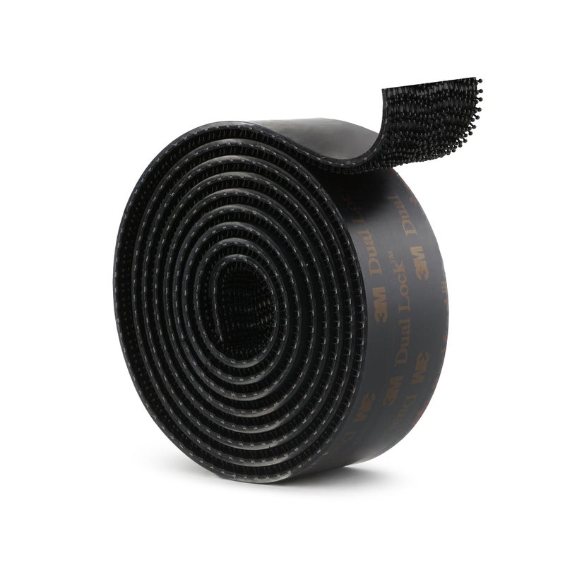 3M Dual Lock SJ3550 14ft Black 1 Pack Reclosable Fastener Mounting Tape Interlocking Mushroom Shaped Strong Adhesive Hook Lock Sticy Tape for Indoor and OutdoorDB25120