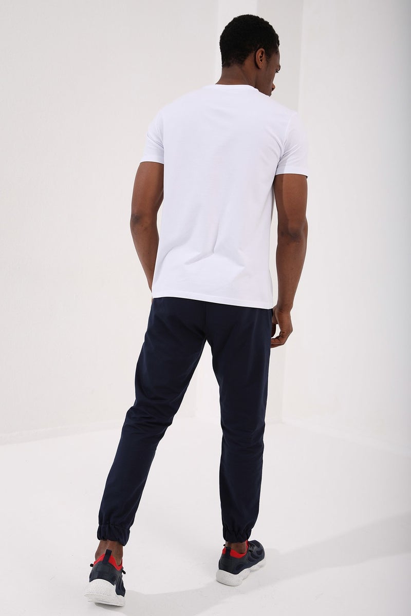 Tommy Life White Men's Basic Short Sleeve Standard Pattern O Neck T-Shirt - 87911  - Image 2
