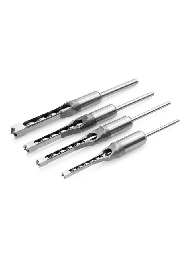 Loquat 4 Piece Woodworking Hole Saw Mortising Chisel Drill Bits Set Silver 22X3X11cm - Image 2