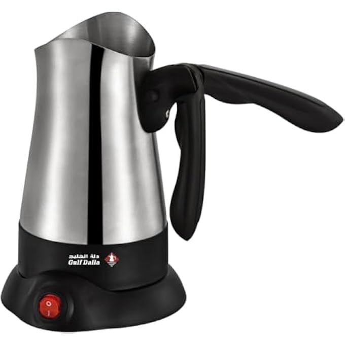 ريحني ماكينة تحضير الشاي والقهوة التركية من جلف دالا، ستانلس ستيل، سعة 300 مل، فضي، 800 واط، Ga C96837 - Image 1