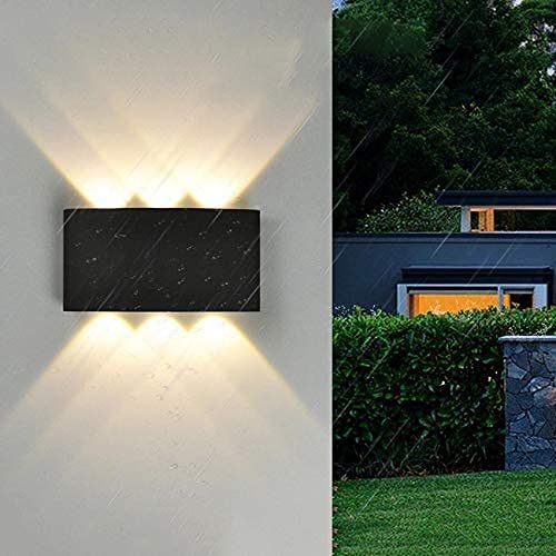 Groeien (Pack of 4 6 watts LED Waterproof Indoor/Outdoor Up Down Wall Lamp (Warm White,ABS Plastic) (4) - Image 3