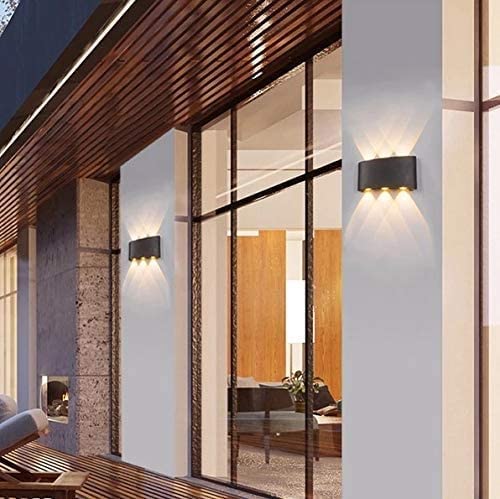 Groeien (Pack of 4 6 watts LED Waterproof Indoor/Outdoor Up Down Wall Lamp (Warm White,ABS Plastic) (4) - Image 2