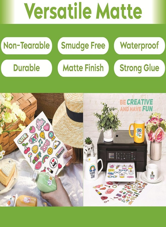 TeQuiero Matte Vinyl Sticker Paper Self Adhesive Photo Paper for Inkjet, Waterproof, Instant Dry, Tear Resistant A4 Size Sheets for printing Matt Vinyl Stickers For Art - 25 Sheets - Image 3