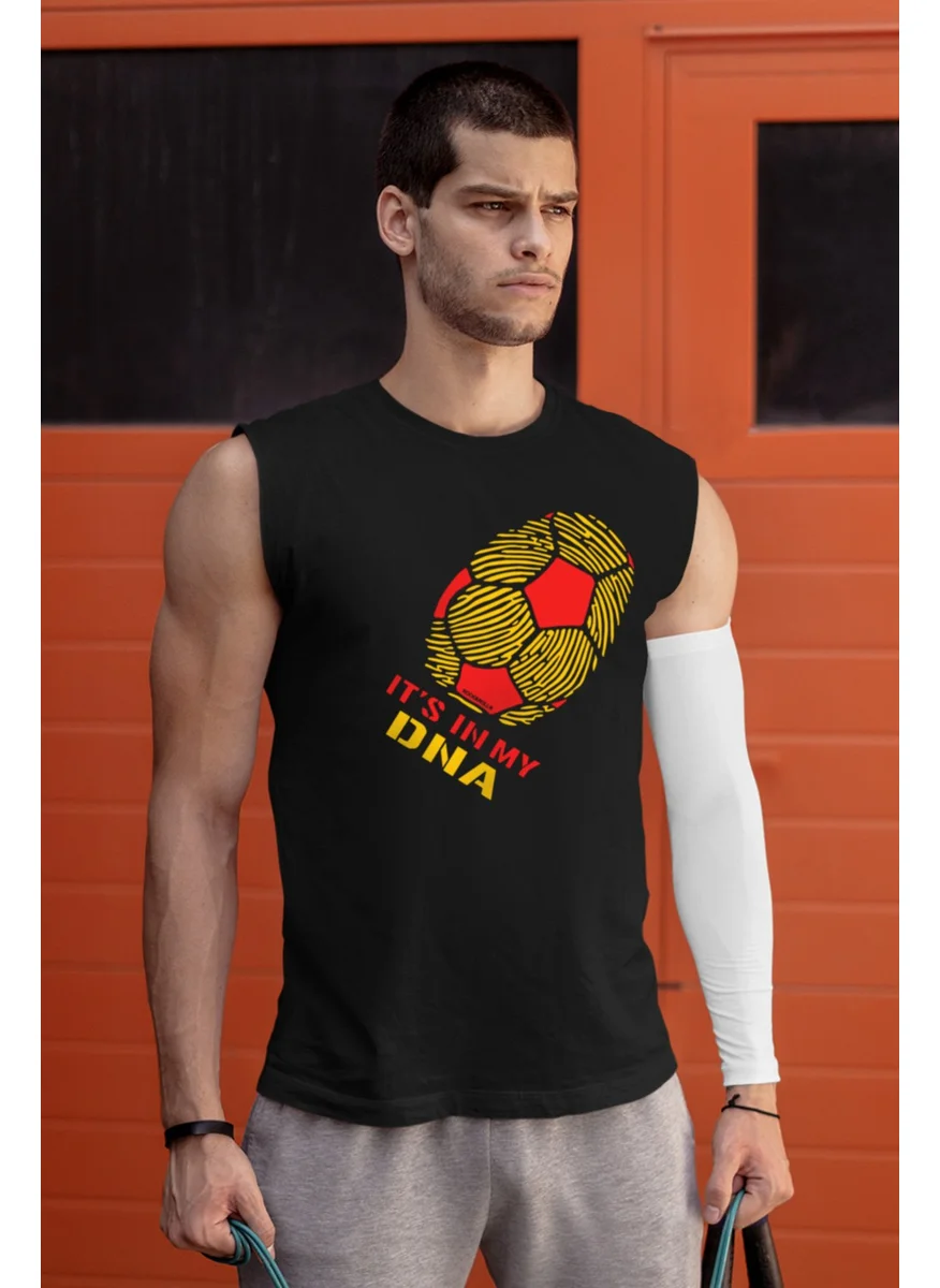 روك اند رول My Colors are Lion Black Cut Sleeve | Sleeveless Men's T-Shirt | Athlete