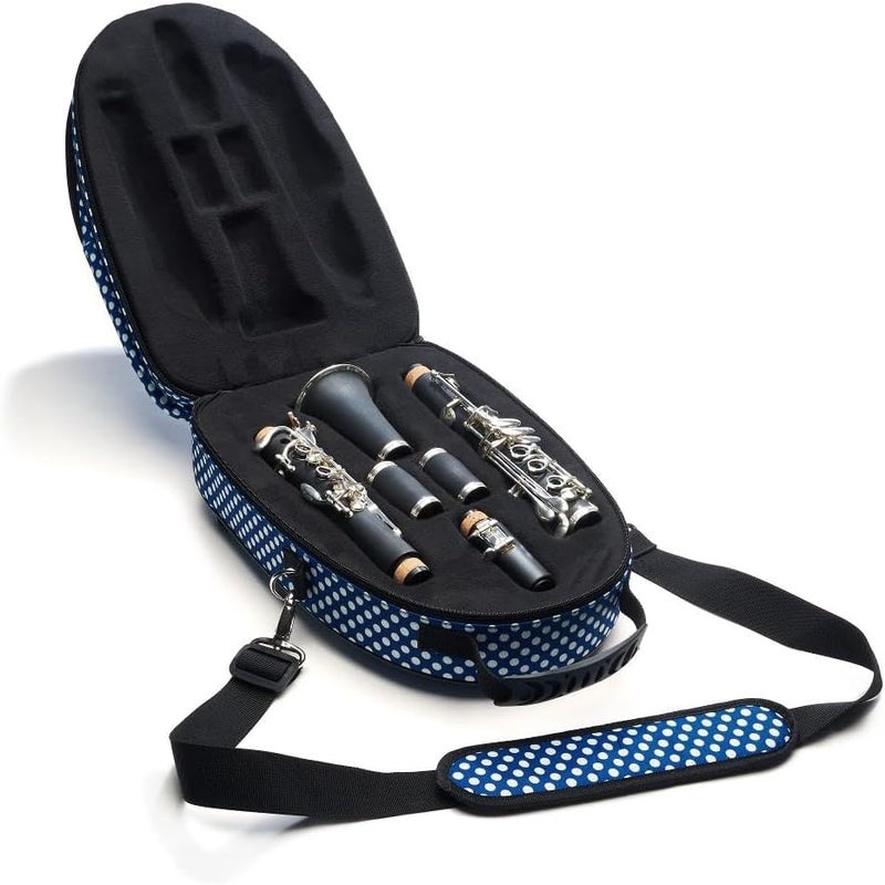 Beaumont Blue Polka Dot Clarinet Case (BCCA-BP) - Image 3