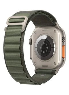 SHOPI Apple Watch Alpine Loop Band 49mm/45mm/44mm Nylon Woven Sport Strap Compatible with iWatch Series 8/Ultra/7/SE/6/5/4/3/2/1 Green  - Image 1