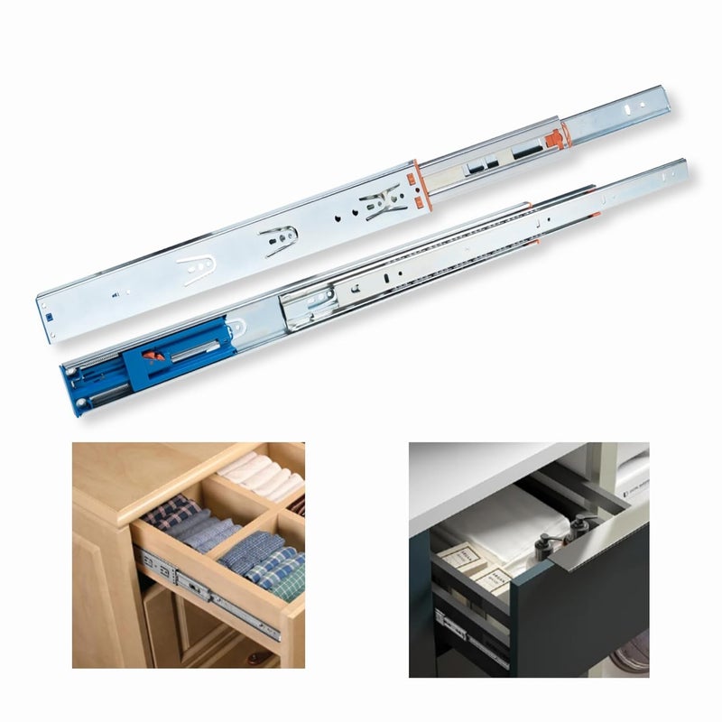 Godrej Locking Solutions and Systems GODREJ Drawer Channel Soft Close Drawer Channel Length 16inch 35kg Capacity 100 Extension Strong and Smooth Operation for Wooden and Metal Drawers in Kitchen Wardrobe Office  - Image 1