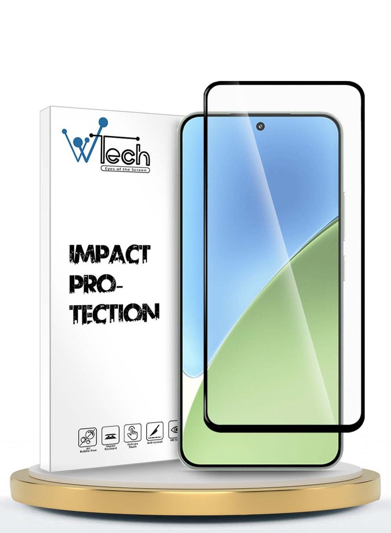 Wtech Xiaomi 15 5G 2024 Premium E2E Series Full Glue Full Cover Tempered Glass Screen Protector (MSGECN) - Clear/Black - Image 1