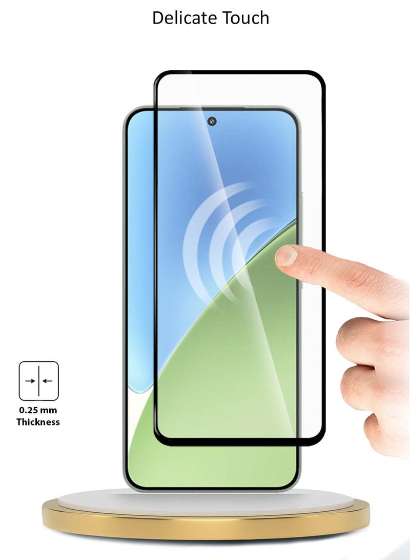 Wtech Xiaomi 15 5G 2024 Premium E2E Series Full Glue Full Cover Tempered Glass Screen Protector (MSGECN) - Clear/Black - Image 4