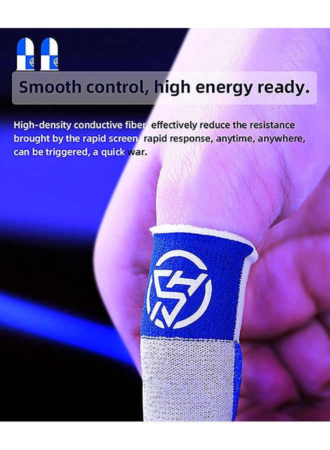 3 Pairs Mobile Game Finger, Breathable Gaming Thumb Sleeves, Mobile Gaming Stabilizer and Compression Support Gloves (Blue+Red+Green) - Image 3