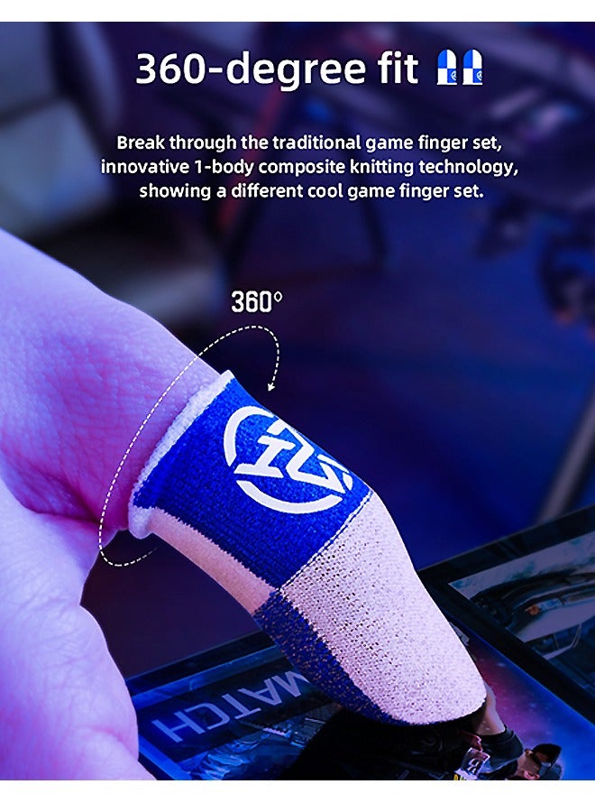 3 Pairs Mobile Game Finger, Breathable Gaming Thumb Sleeves, Mobile Gaming Stabilizer and Compression Support Gloves (Blue+Red+Green) - Image 5