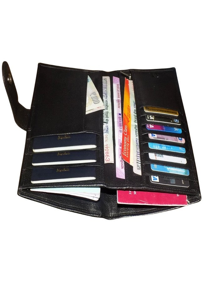 STYLE SHOES Black Smart and Stylish Leather Passport Holder - Image 5