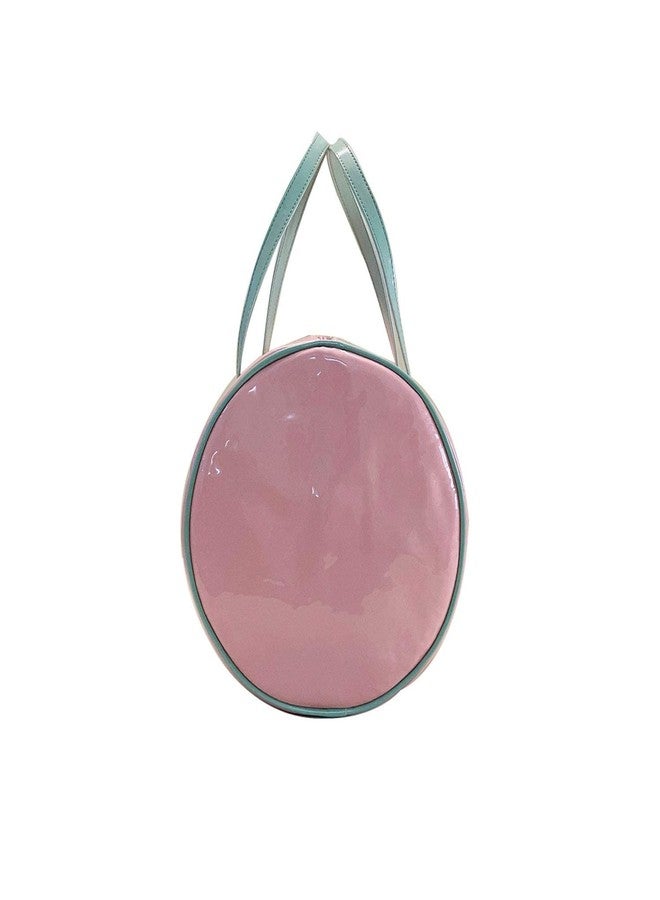 Strutt Genuine Leatherette Green & Pink Women's Travel Duffel Bag - Image 5