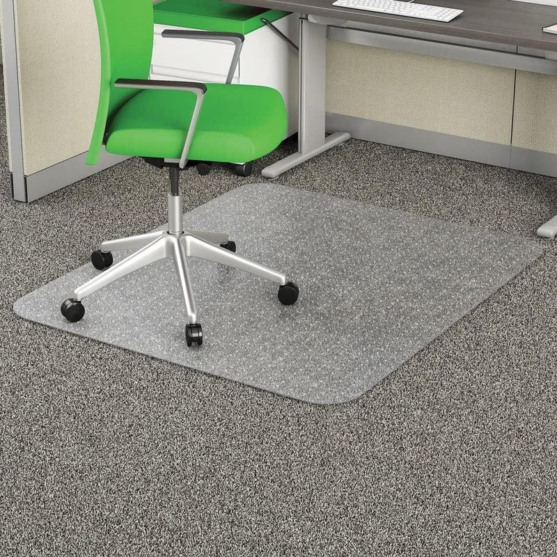 Deflecto DeflectO Earth Source Chair Mat for Commercial Pile Carpets Straight Edge 36 x 48 Clear