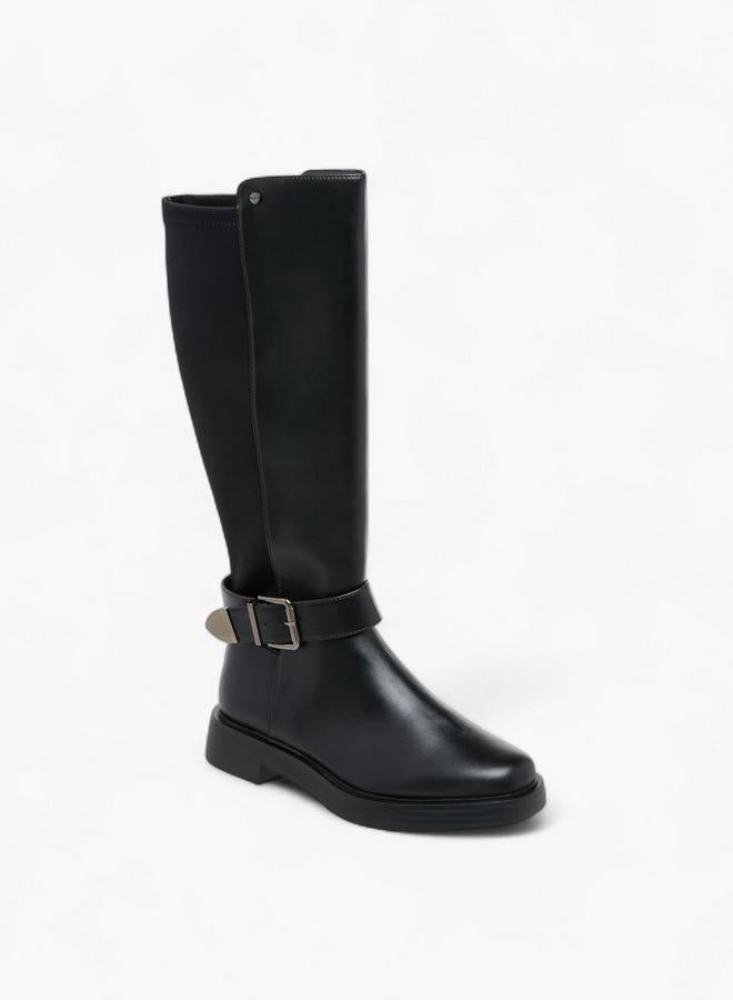 Celeste Women'S Panelled High Shaft Boots With Zip Closure - Image 1