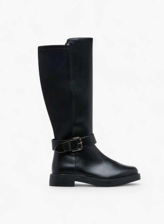 Celeste Women'S Panelled High Shaft Boots With Zip Closure - Image 3