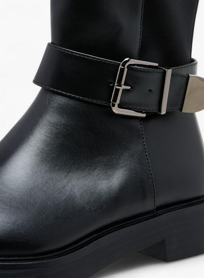 Celeste Women'S Panelled High Shaft Boots With Zip Closure - Image 4