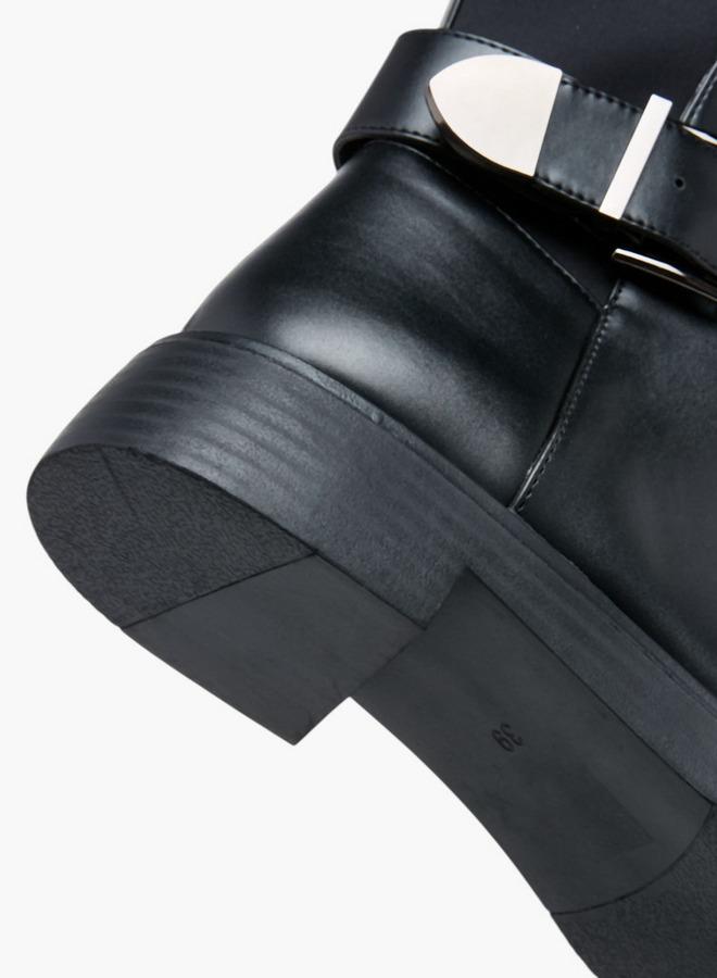 Celeste Women'S Panelled High Shaft Boots With Zip Closure - Image 5