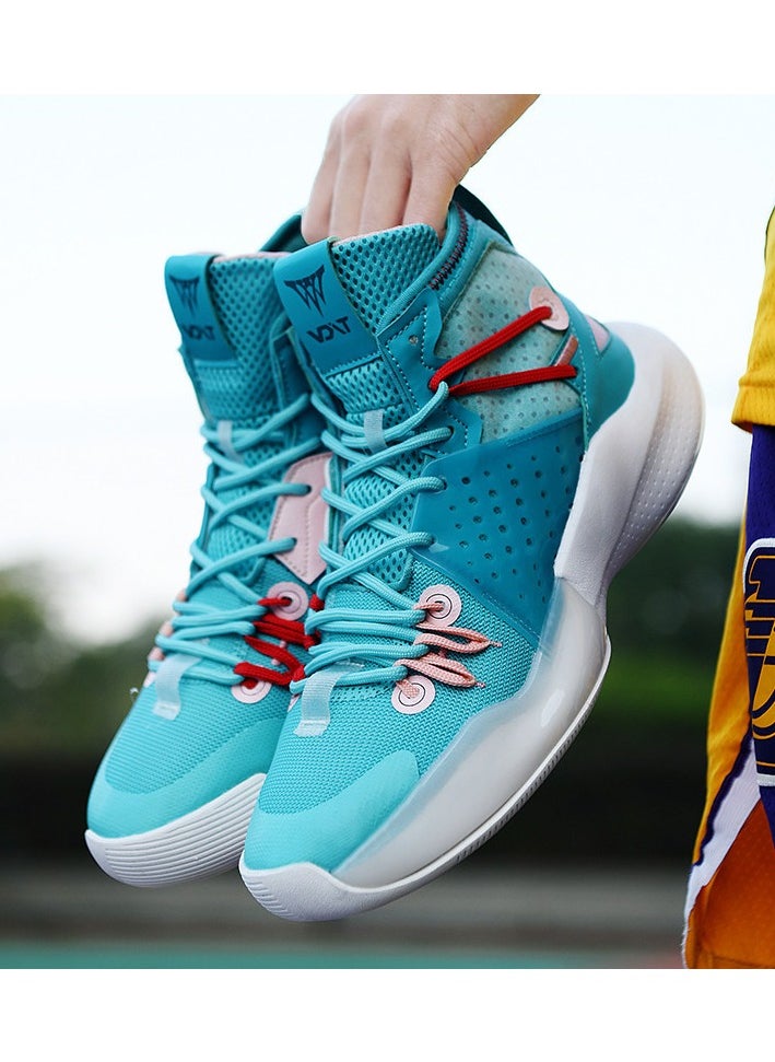 KUYING Spring and Autumn Winter High Top Mesh Basketball Shoes Sports Shoes 