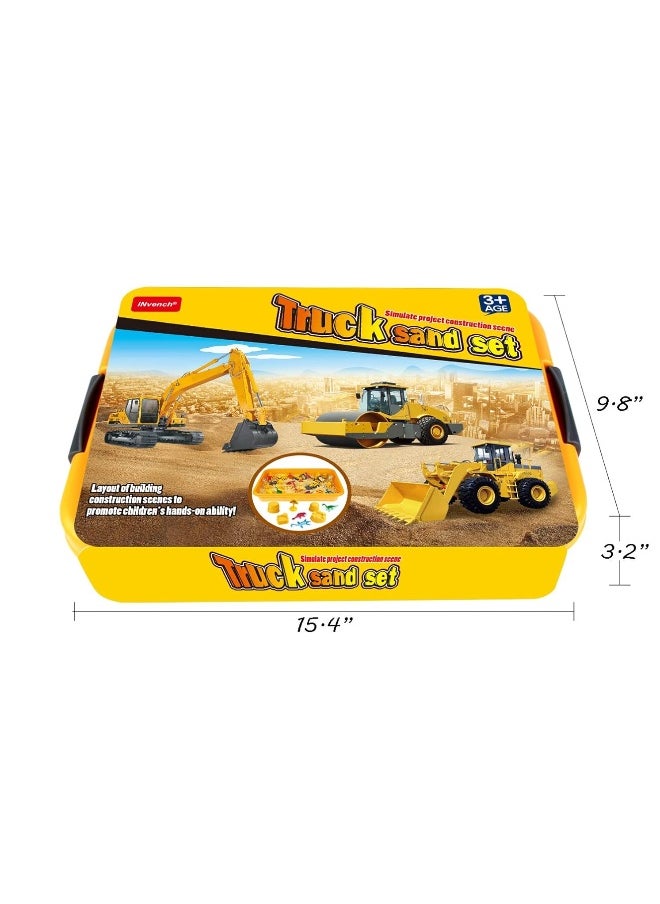 INvench Construction Dinosaur Play Sand Set - 38 Pieces Sensory Bin Sand Kit Include 2 lbs Magic Sand, Construction Vehicle, Dinsoaur Figures, Dinosaur & Castle Molds for 3 4 5 Year Old Toddlers Kids - pzsku/Z675C6CFCC580ECA8D24AZ/45/_/1729417049/d3c9ba42-8dce-402e-a9e7-e5af0ae312e2