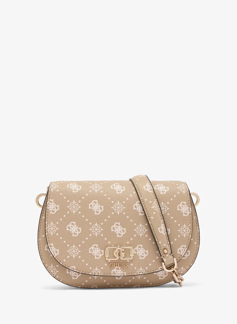 Emelie Logo Flap Over Shoulder Bag