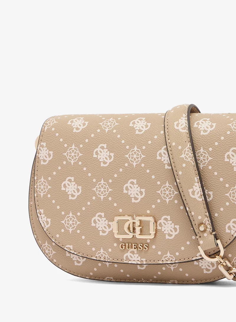 Guess  Emelie Logo Flap Over Shoulder Bag for Women | Best Price UAE