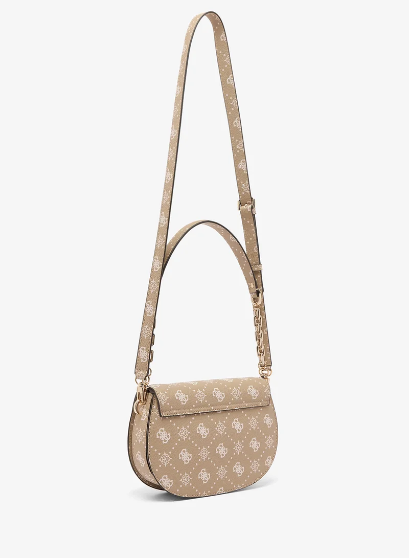 Guess  Emelie Logo Flap Over Shoulder Bag for Women | Best Price UAE