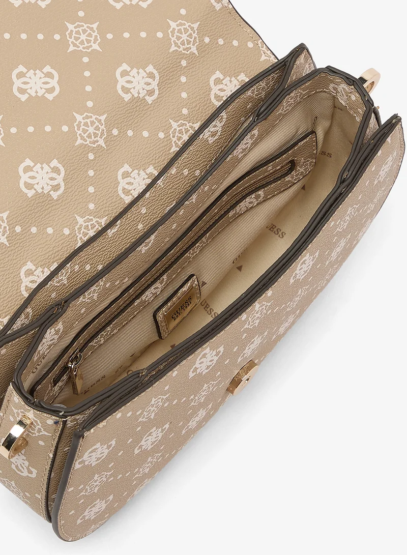 Guess  Emelie Logo Flap Over Shoulder Bag for Women | Best Price UAE