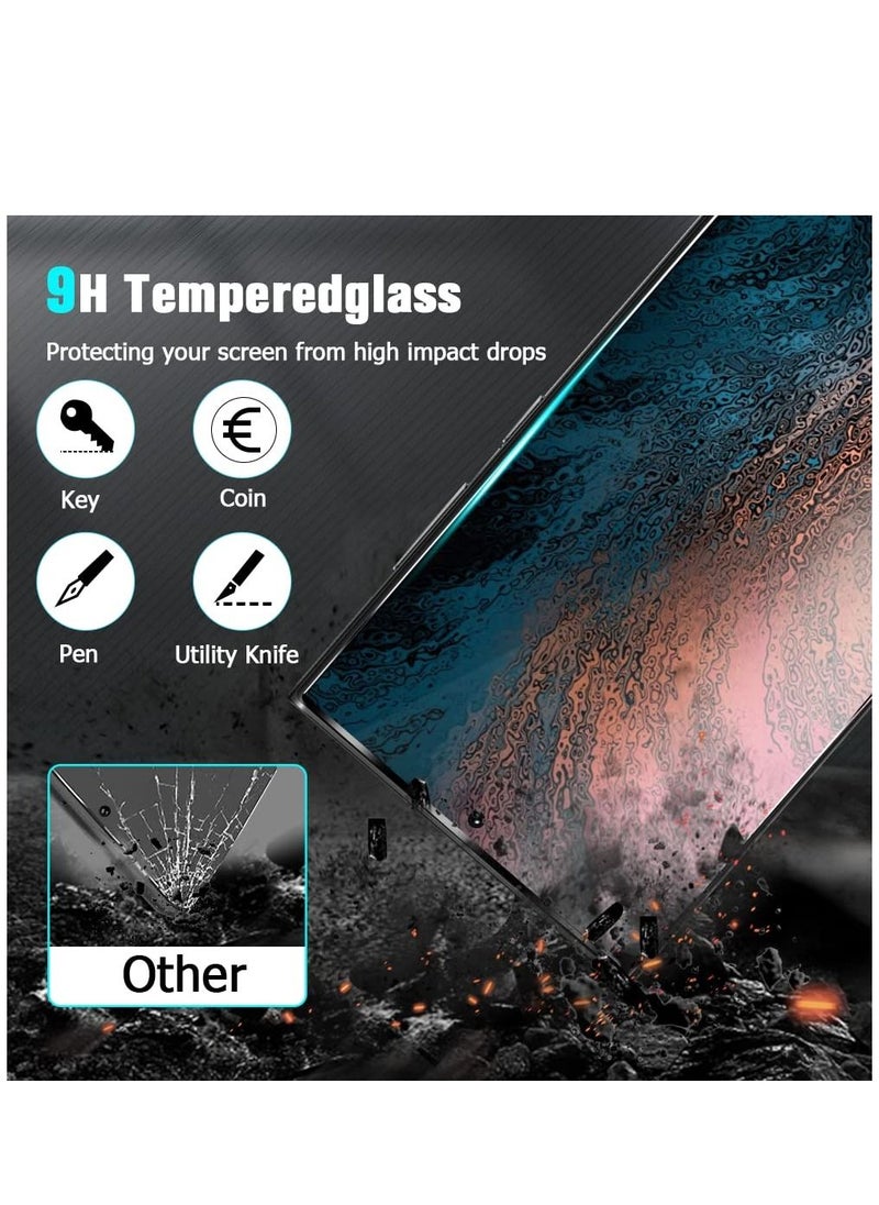 BORTONY - Pack of 2 Glass Compatible for Samsung Galaxy S22 Ultra Screen Protector, HD Clear Tempered Glass [9H Hardness] [Fingerprint Unlock][3D Full Coverage] - Image 1